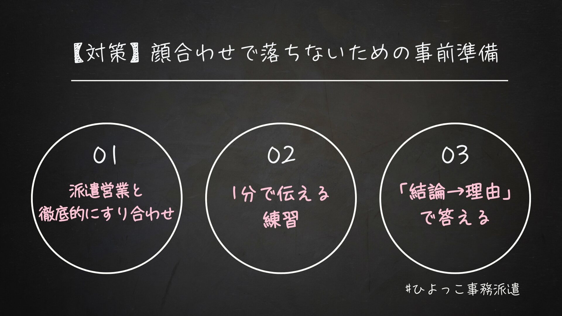 【対策】顔合わせで落ちないための事前準備